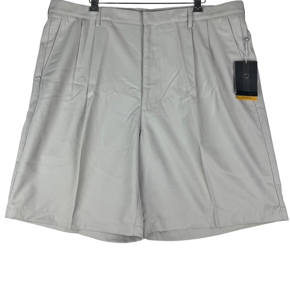 Nike Golf‎ Shorts Mens 40 Gray Dri Fit Pleated Front NWT Performance Lightweight